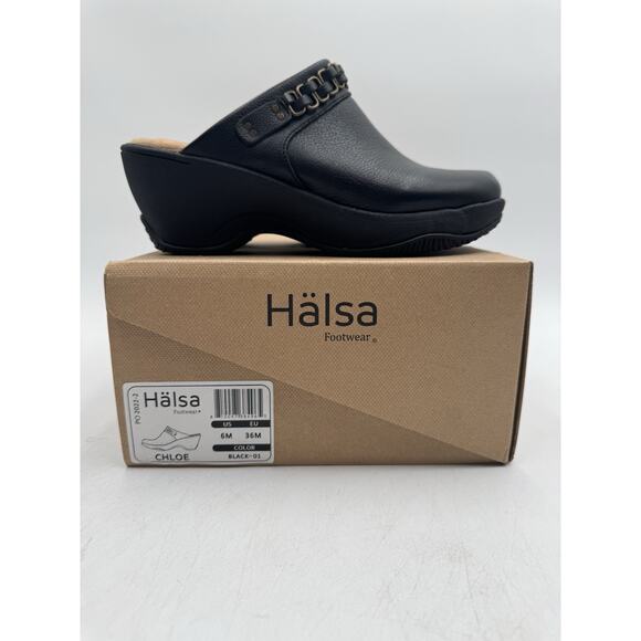 Halsa CHLOE Women's NEW Dress Slip On Shoe Black Leather US Size 6 Medium - Picture 11 of 11